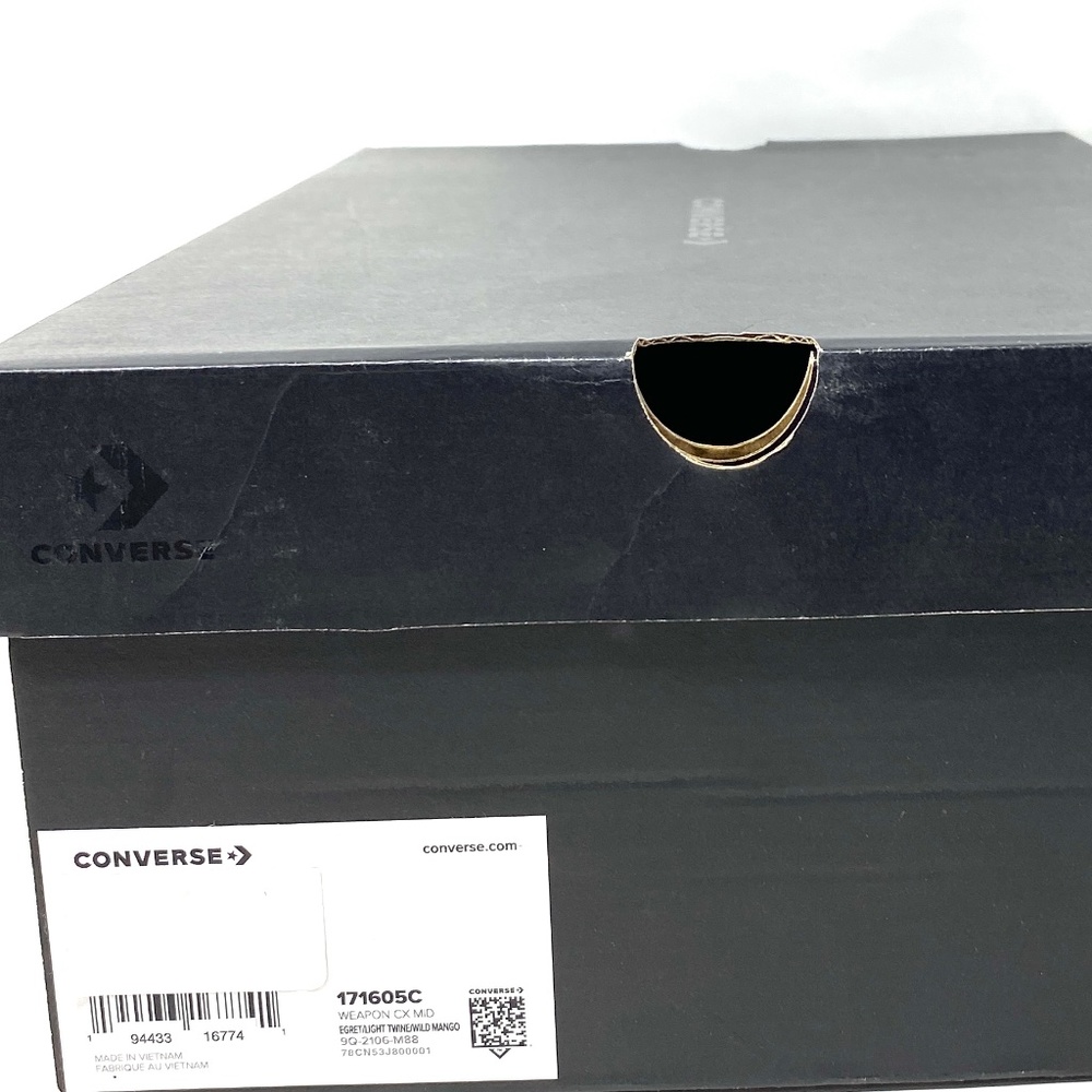 Converse Weapon CX Shoes Mid Top Grey Egret Leather Women’s Size Sneaker 171605C - Picture 10 of 11